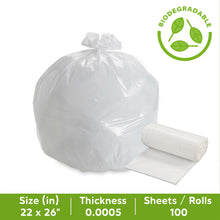 Load image into Gallery viewer, Evergreen Medium Built-In Tie BIO Transparent Trash Bags
