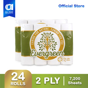 Evergreen Bathroom Tissue 2 Ply 300 Pulls x 24 Rolls