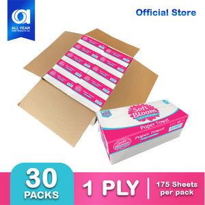 Soft Bloom Paper Towel 1 Ply 175 Pulls x 30 Packs