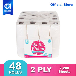 Soft Bloom Bathroom Tissue 2 Ply 150 Pulls x 48 Rolls